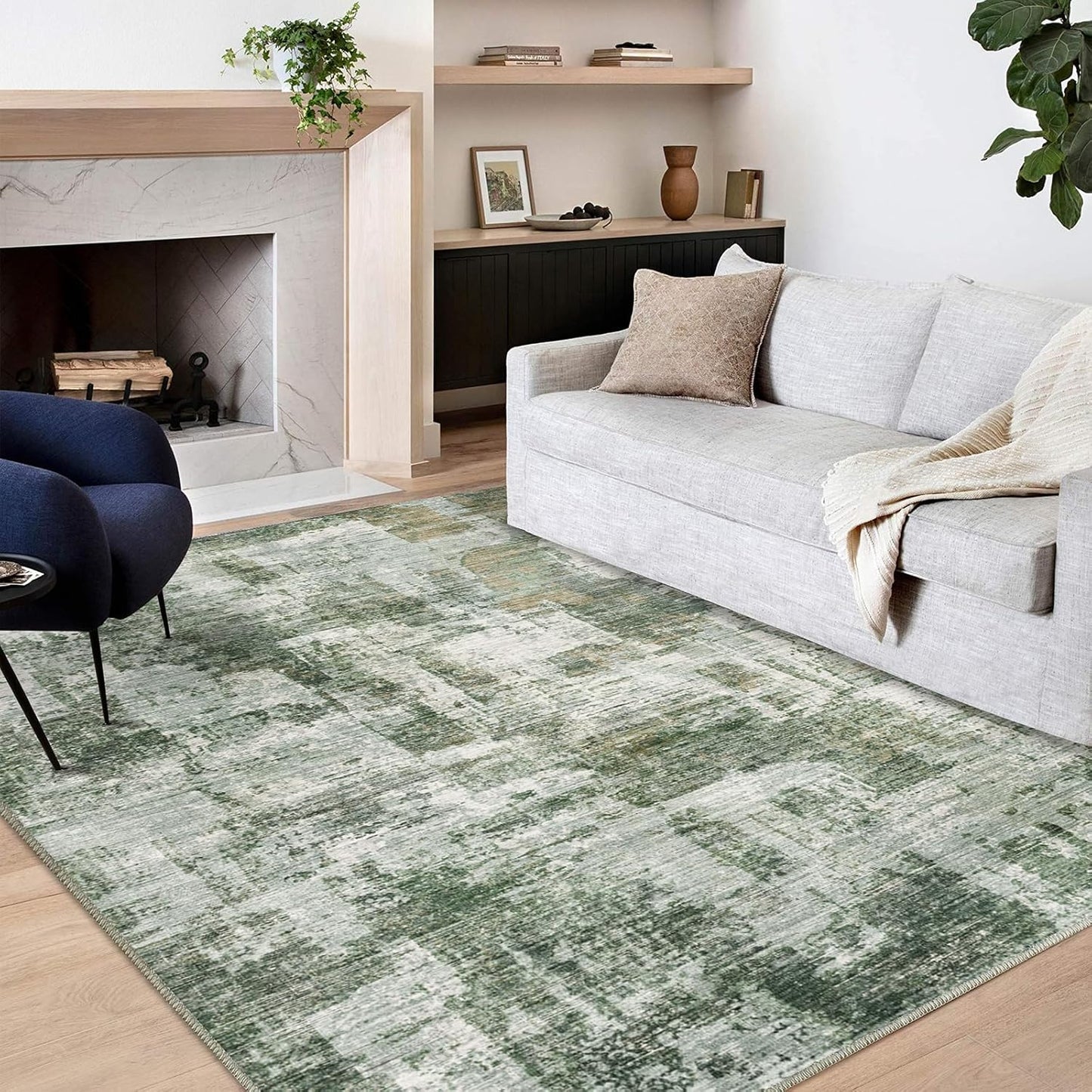 6x9 Area Rugs - Soft Washable Non-Slip Rug for Living Room