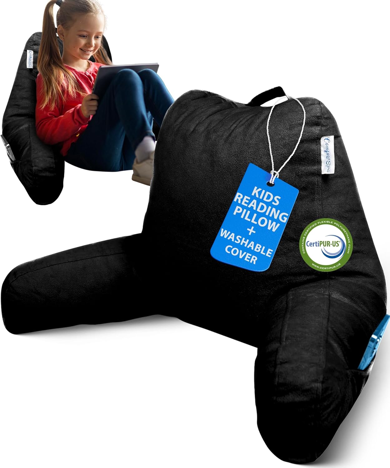 ComfortSpa Reading Pillow for Kids Teens Adults with Arms