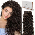 Hetto Brown Curly Hair Extensions Clip Ins 22 in - Natural Wavy Curly