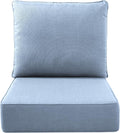 Luxury Outdoor Seat Cushion Set 22 x 24 x 6 in - Thick Support