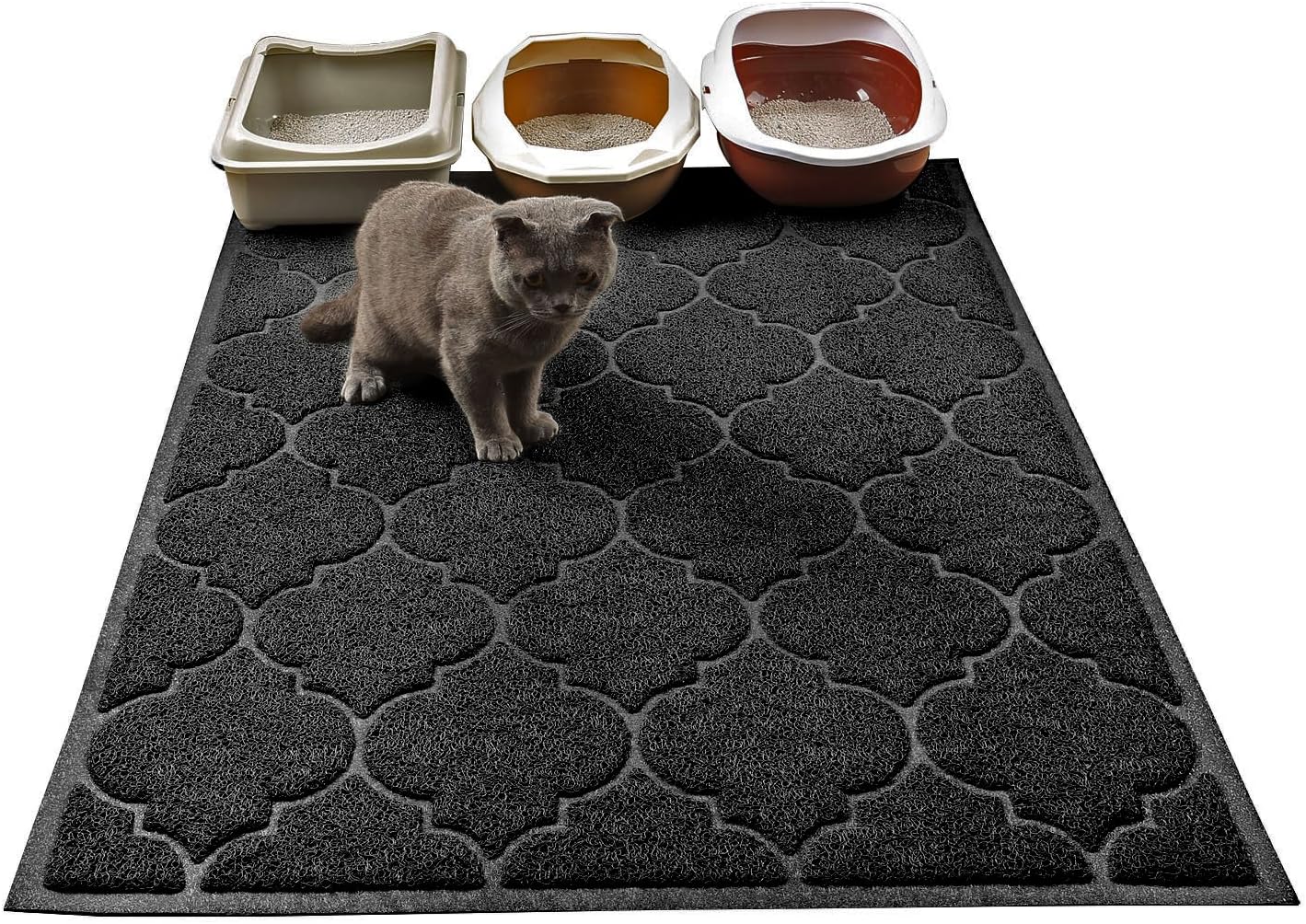 XL Cat Litter Mat - Easy Clean, Soft on Paws!