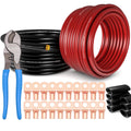 1/0 Gauge Wire 20ft Red/Black CCA Power Ground Cable - Heavy Duty