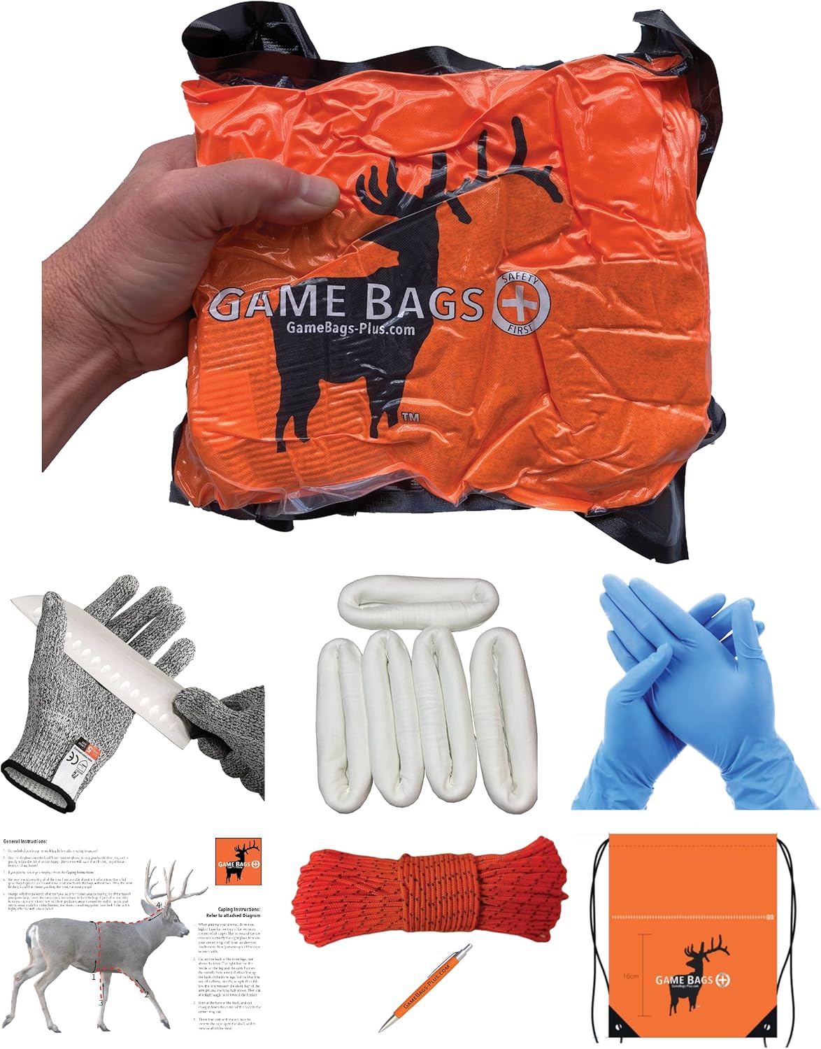 5 Pack Game Bags Hunting Kit for Elk, Deer, and More