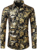 ZEROYAA Men's Luxury Paisley Dress Shirt - Stylish Slim Fit