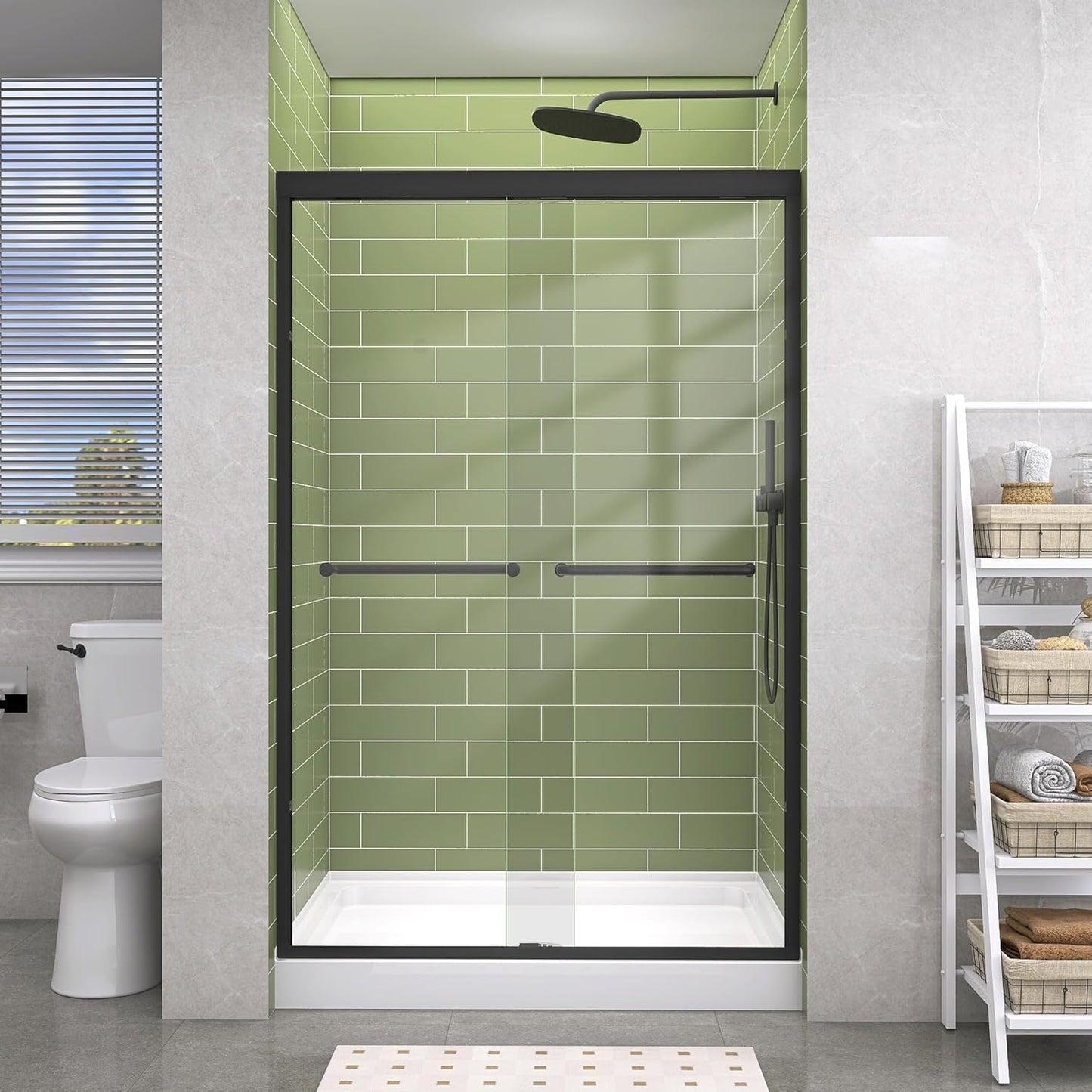 GETPRO Sliding Shower Door 46-48 in. W x 72 in. H for Your Bathroom