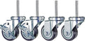 Caster Set of 4 with 3in Polyurethane Wheels and Brakes