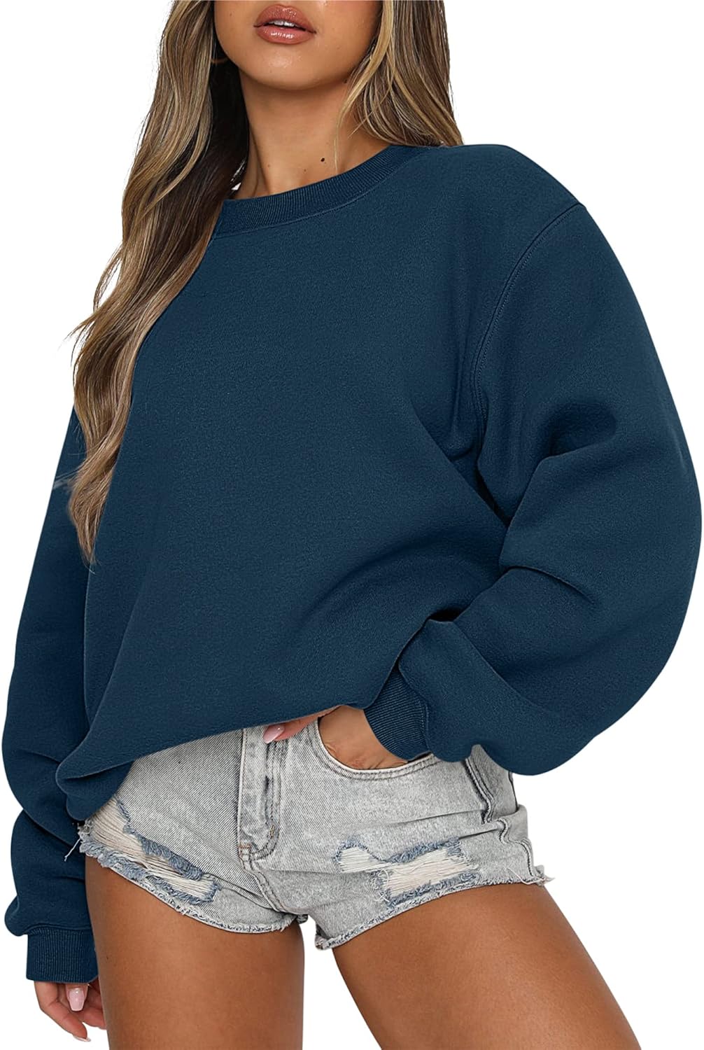 ANRABESS Womens Oversized Pullover Sweatshirt for Fall Winter