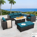 Patio Furniture Set 6-Piece Outdoor Conversation Set - Fire Pit Table