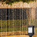 600 LED Outdoor Curtain Lights by Solhice - Perfect Backyard Wedding Decor