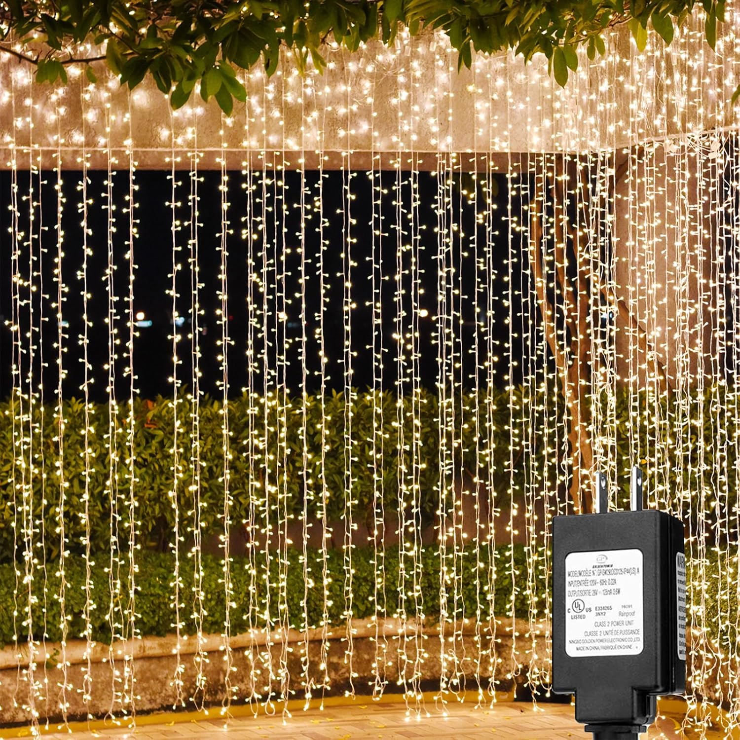600 LED Outdoor Curtain Lights by Solhice - Perfect Backyard Wedding Decor