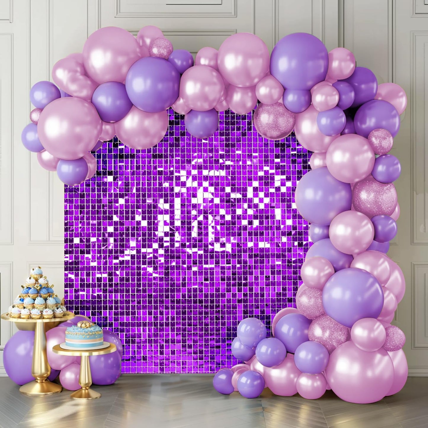 Shimmer Wall Backdrop for Parties and Weddings - 24 Sequin Panels