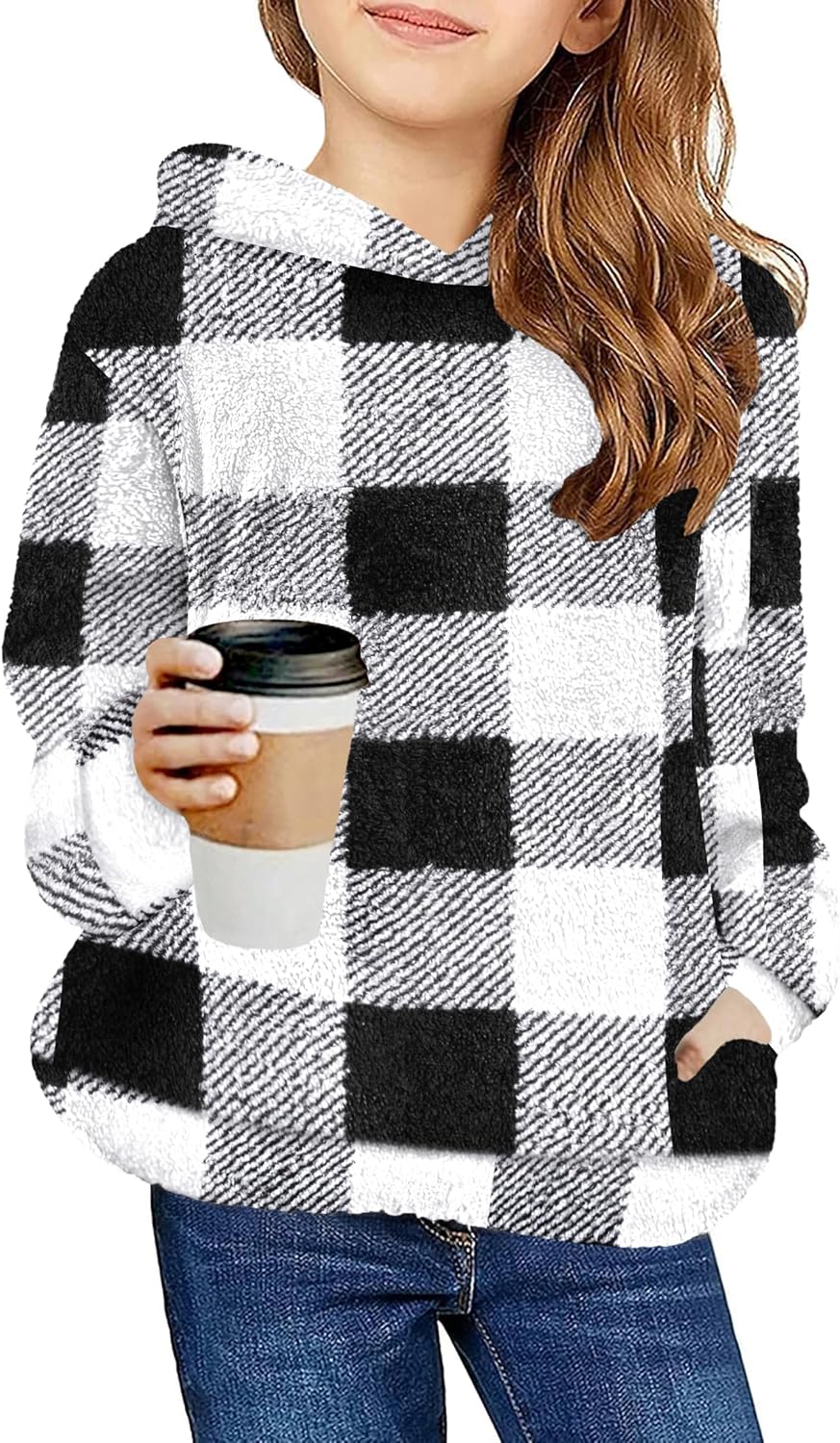 Arshiner Girls Fuzzy Fleece Hoodies for Cozy Casual Wear