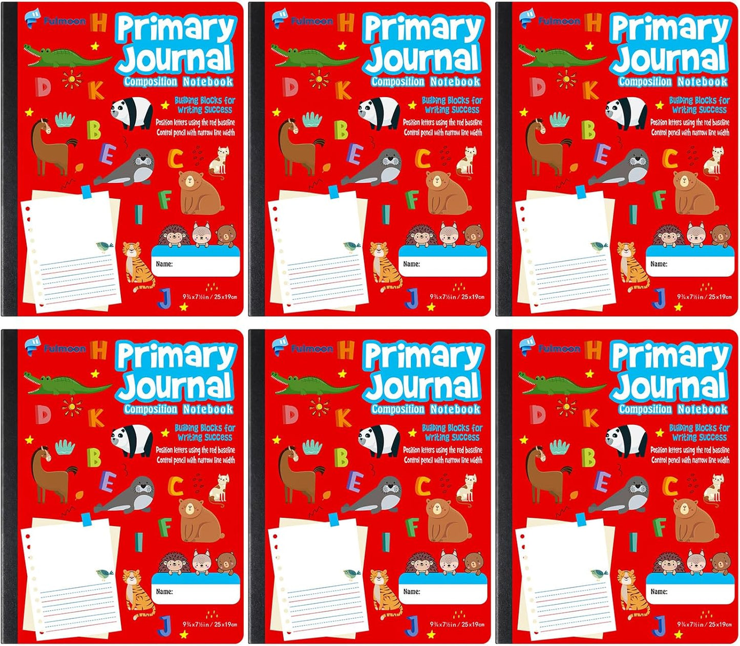 Fulmoon Primary Composition Notebook K-2: Draw, Write, and Create!