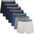Mens 7-Pack Cotton Boxer Briefs for a Week - Colorful Comfort