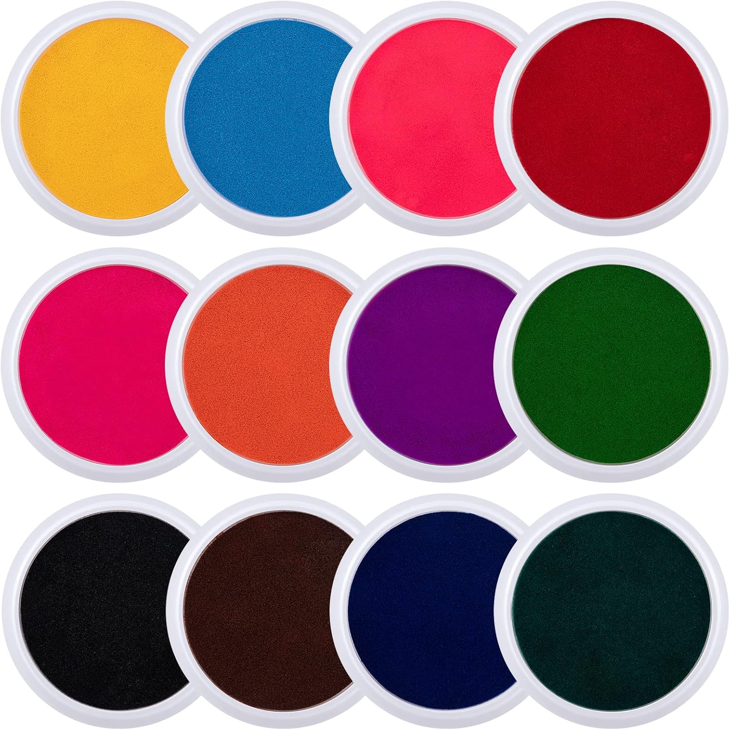 7 Inch Large Ink Pads for Kids - Safe Washable Rainbow Stamps