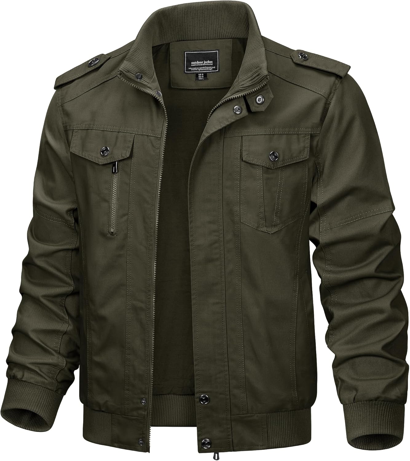 TACVASEN Men's Winter Jacket: Fleece Lined Military Cargo Coat