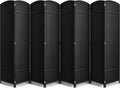 Sorbus 8-Panel Black Room Divider with Double Hinged Panels - Privacy