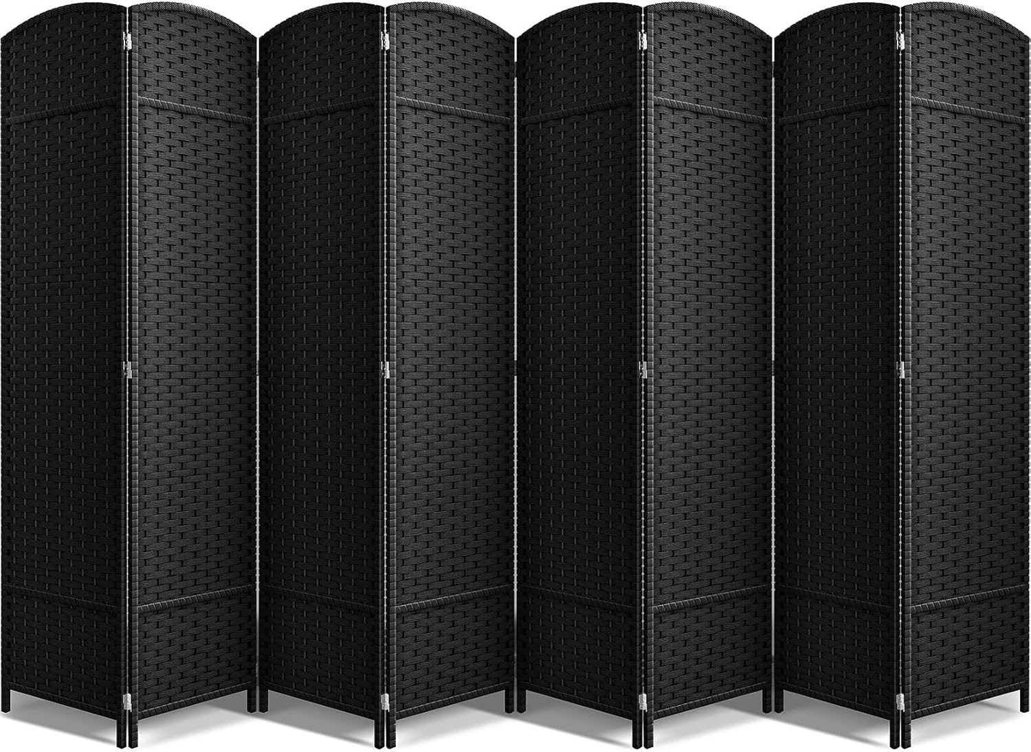 Sorbus 8-Panel Black Room Divider for Stylish Privacy Solutions