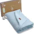 100% Organic Cotton Baby Knitted Blanket in Gift Box - Soft Toddler