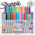 SHARPIE Electro Pop Fine Point Permanent Markers, 24-Count - Bold