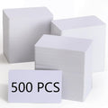 Blank White PVC ID Cards CR80 30 Mil - 500 Pack for Badge Printers