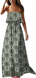 ZMPSIISA Women's Fashionable Off The Shoulder Summer Maxi Dress