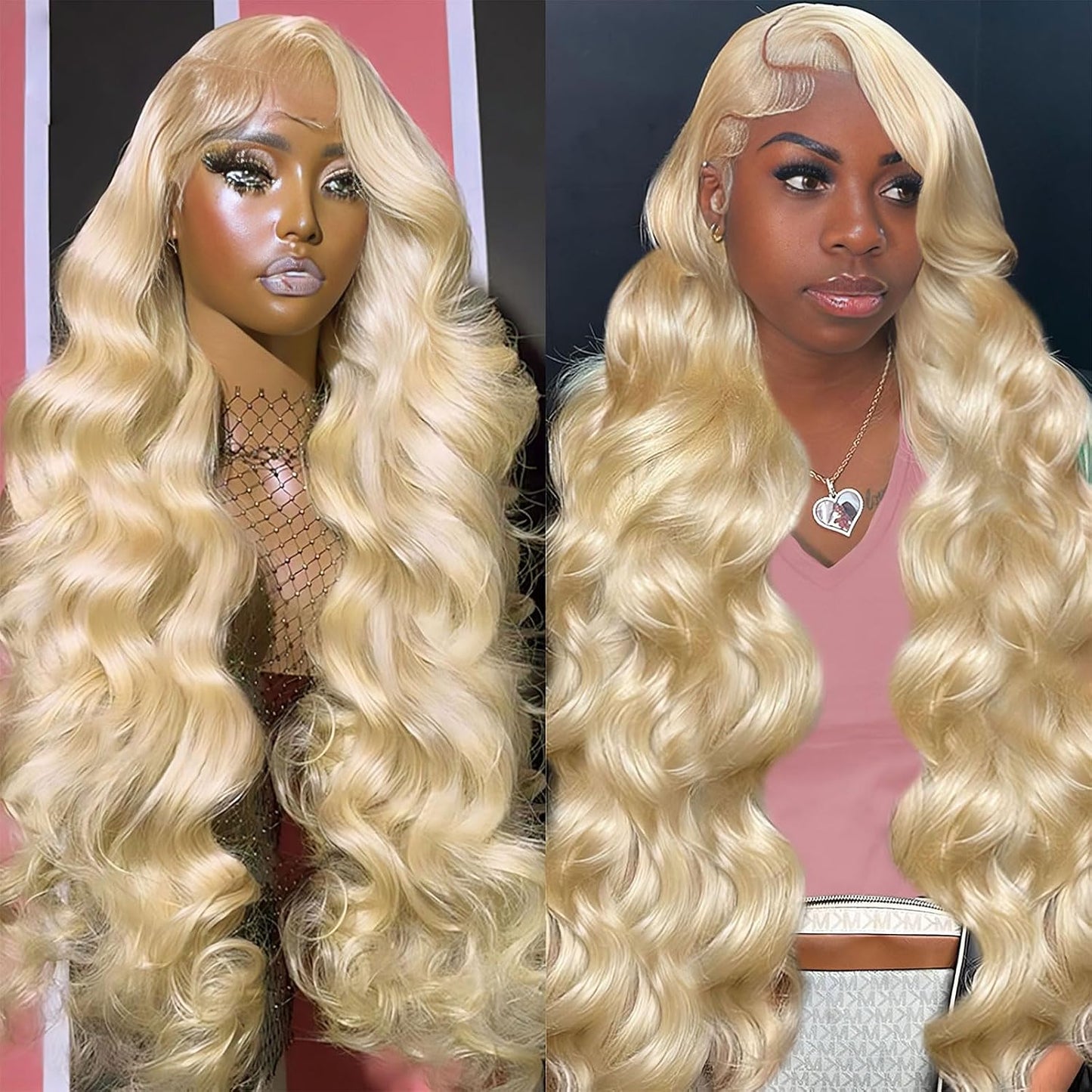 32 Inch Blonde Wig Human Hair 613 Lace Front Body Wave Style