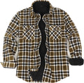 ZENTHACE Men's Sherpa Lined Fleece Plaid Shirt Jacket (Style 9ZZ2)