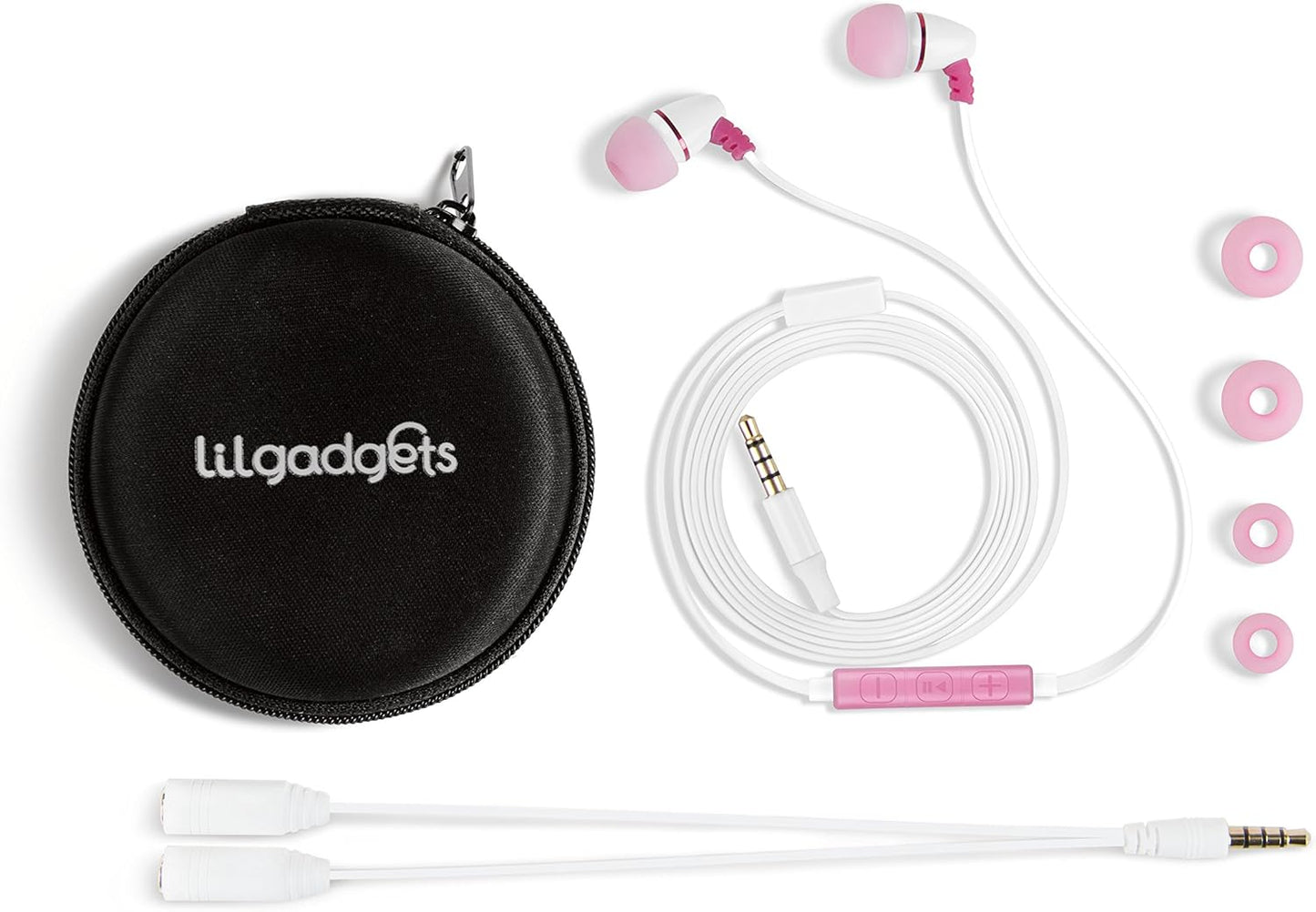 Safe Volume Limited Kid's Earbuds - LilGadgets Pink