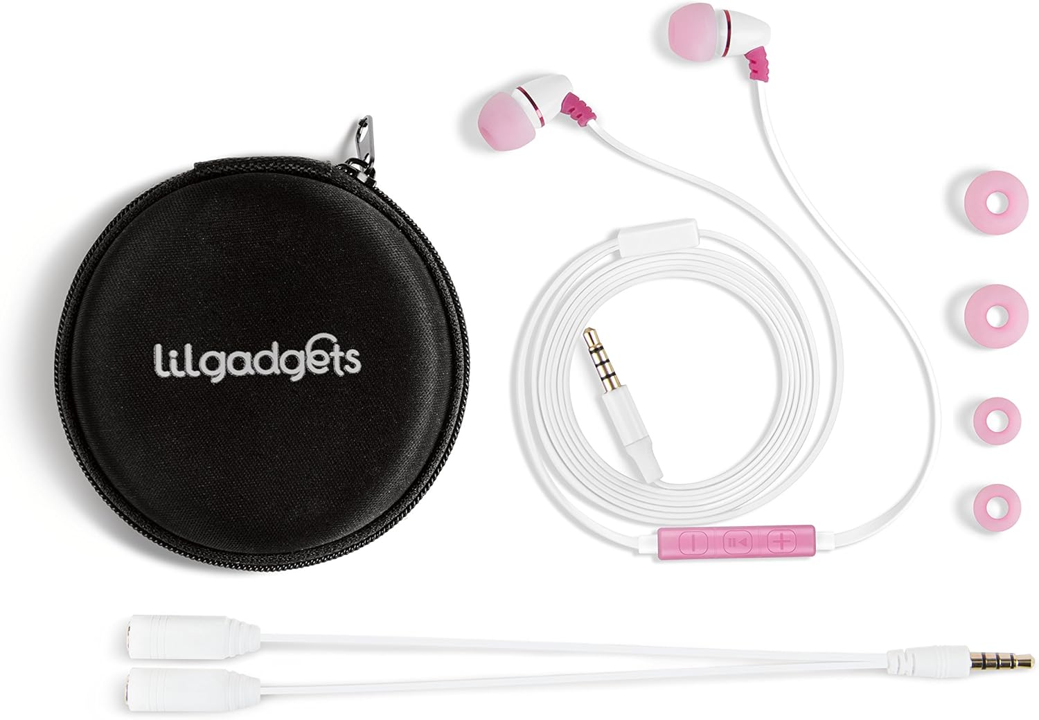Safe Volume Limited Kid's Earbuds - LilGadgets Pink