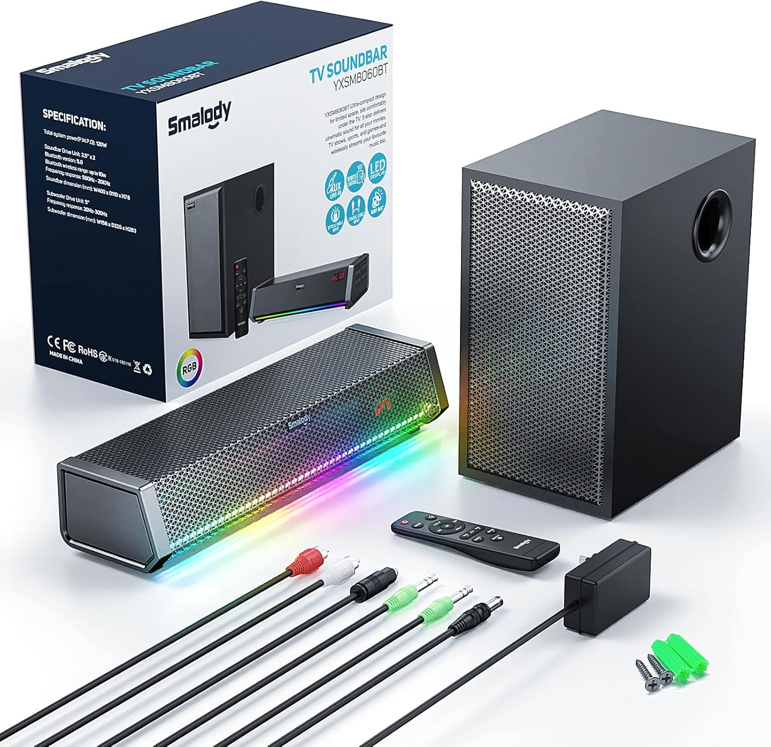 Immerse in Cinematic Sound with Smalody Wireless Sound Bar