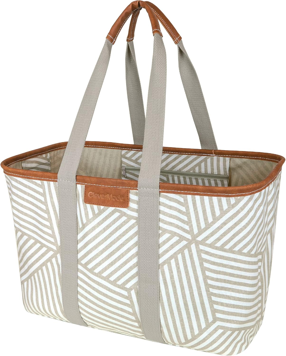 CleverMade EcoBasket Reusable Grocery Tote - Heavy Duty Bag