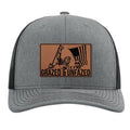 Grazed And Unfazed Hat - Trump 2024 Trucker Hat with Leather Patch