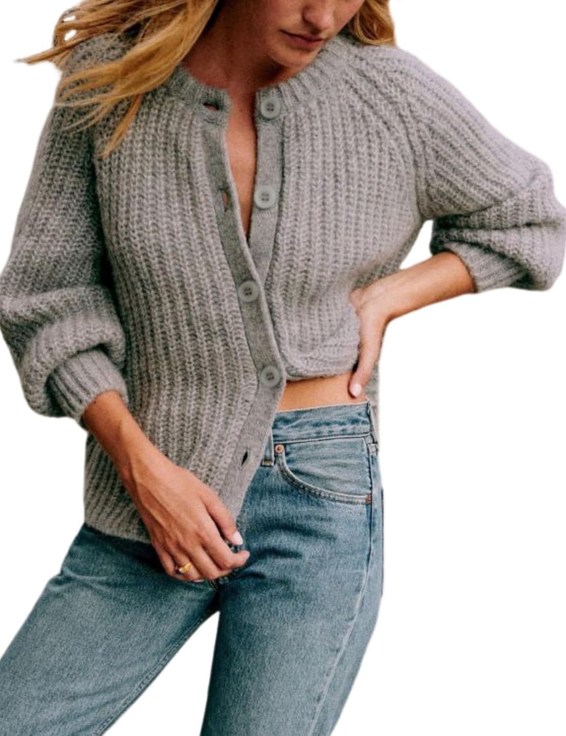 Bianstore Women's Casual Long Sleeve Cardigan Sweater Knit Outwear