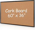 Board2by Extra Large Cork Bulletin Board 60 in x 36 in - Oversized