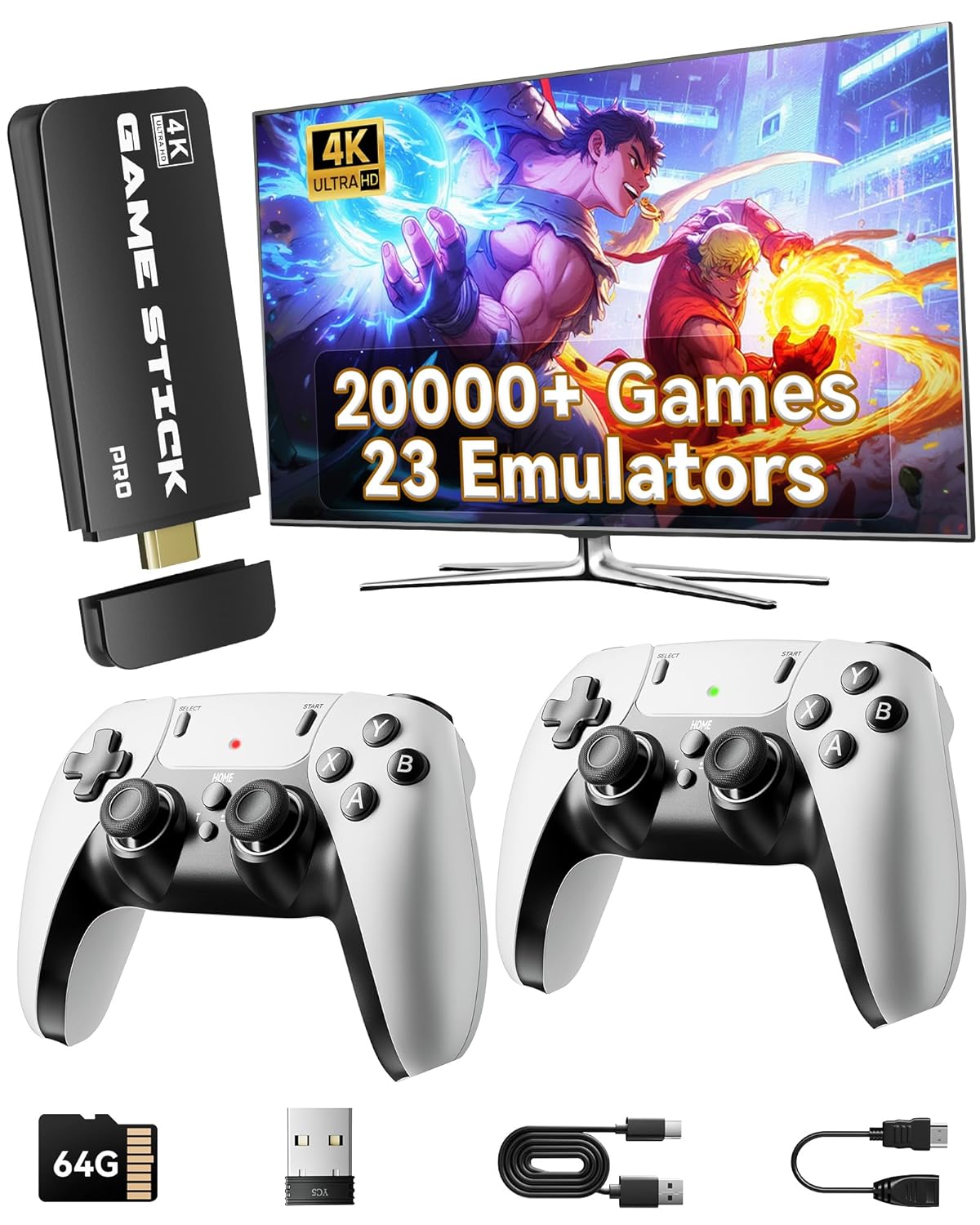 Retro Gaming Console Stick with 20000 Games for Endless Fun
