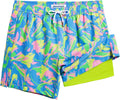 mens swim trunks with compression liner 5 in stretch beach shorts is
