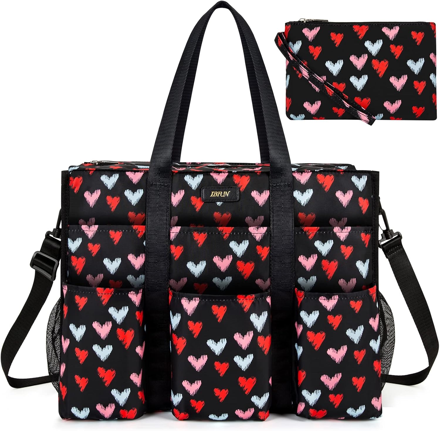 IBFUN Utility Tote Bag with 14/24 Pockets for Teachers