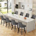 Swivel Bar Stools with Backs 24ft Counter Height Set of 8