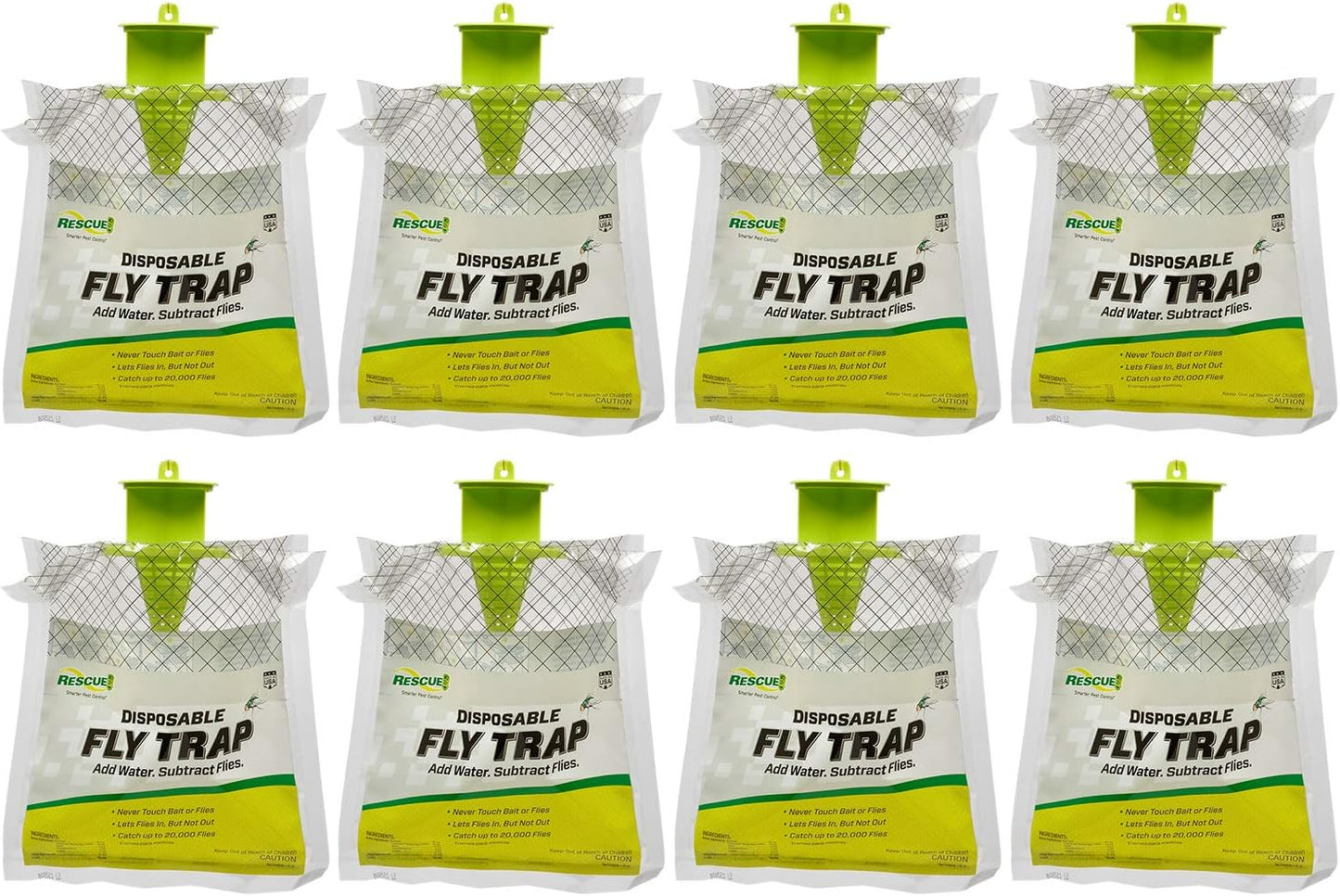 RESCUE! Outdoor Disposable Hanging Fly Trap - Effective Control