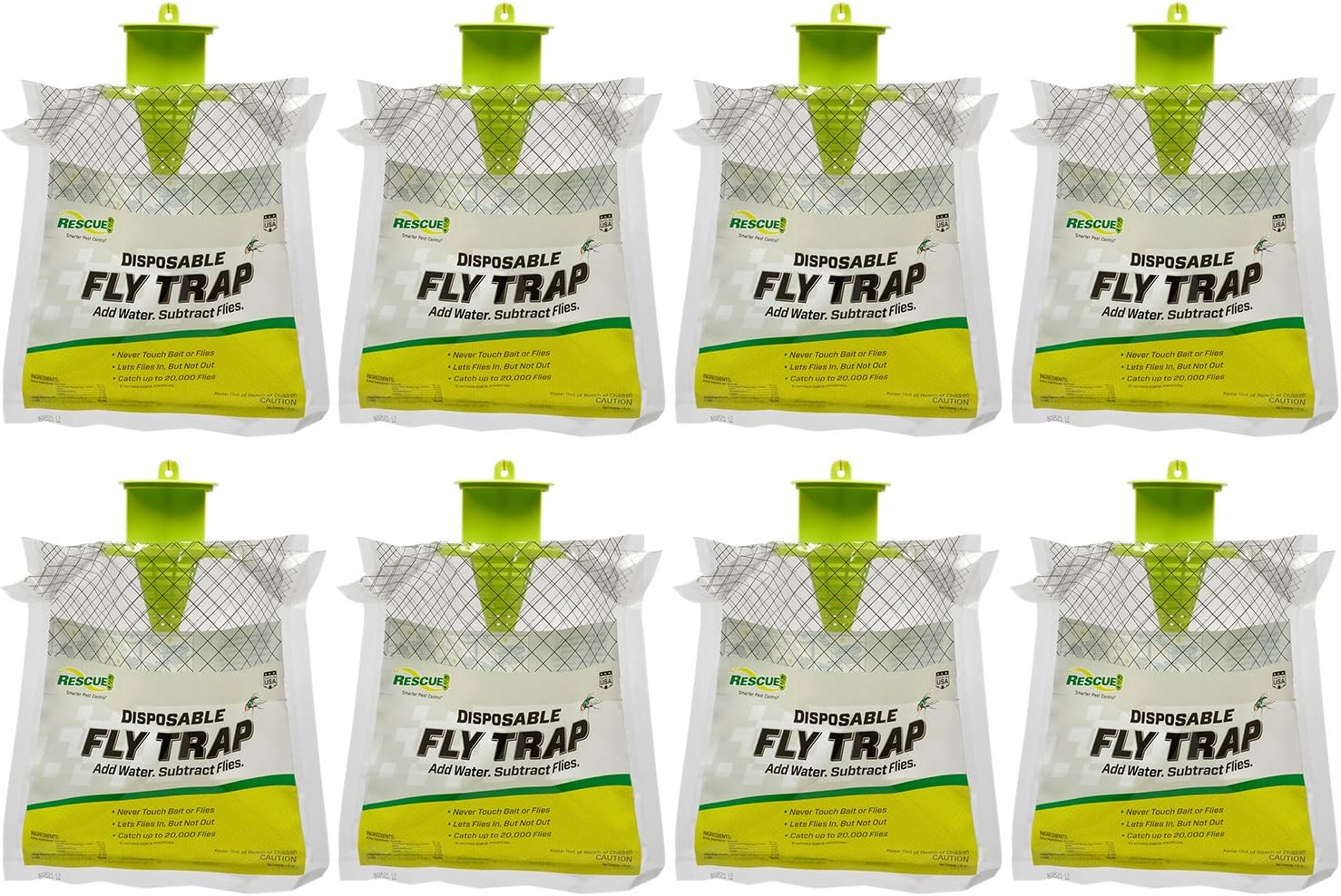 RESCUE! Outdoor Disposable Hanging Fly Trap - Effective Control