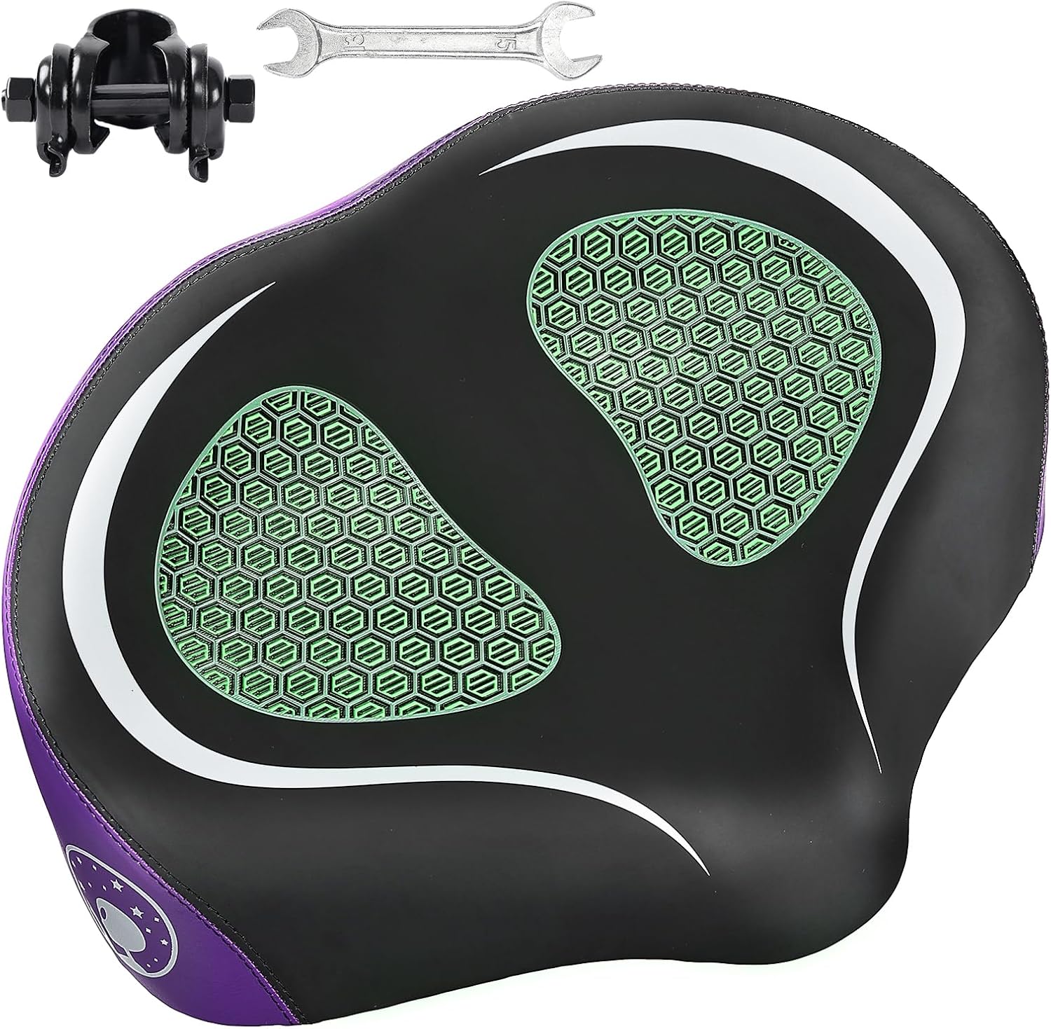 KEMIMOTO Oversized Bike Seat for Men Women - Extra Wide Comfort