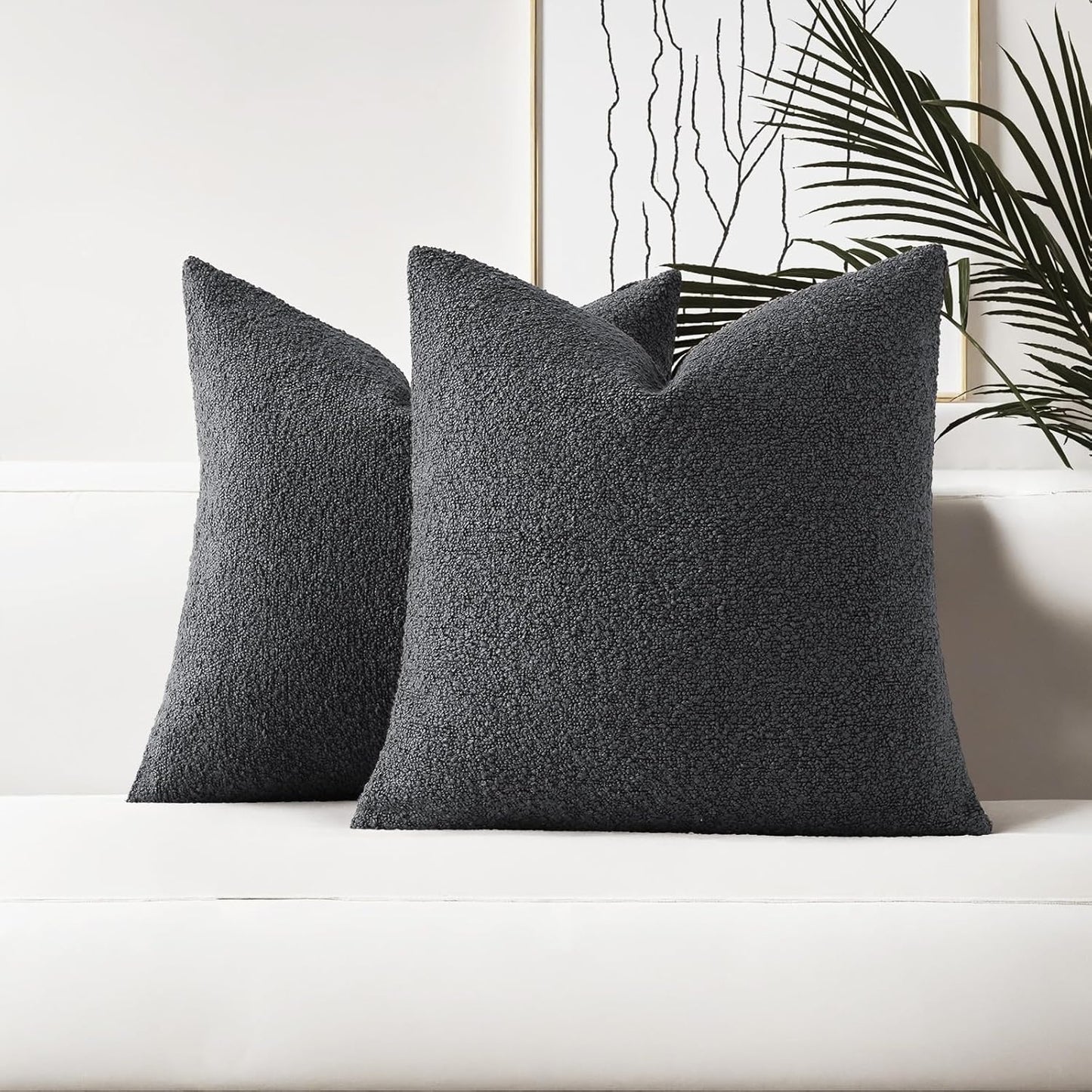 Set of 2 24x24 Decorative Throw Pillow Covers for Cozy Decor