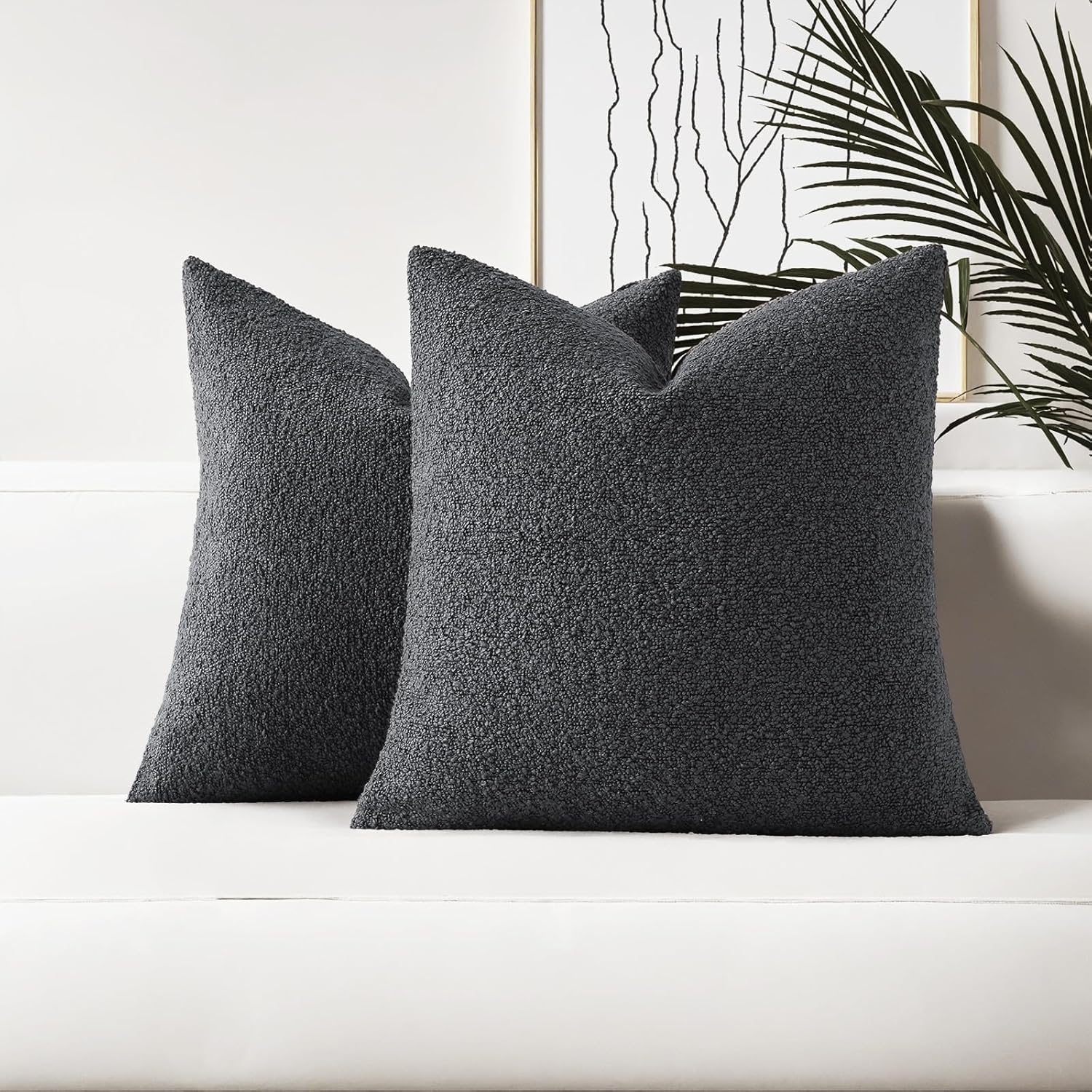Set of 2 24x24 Decorative Throw Pillow Covers for Cozy Decor