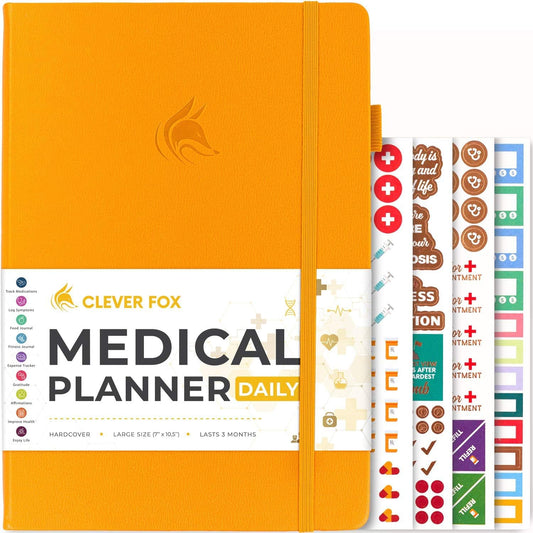 Clever Fox Medical Planner Daily Health Diary for Wellness
