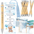 Baby Shower Favors Set 50 Pens Bookmarks Organza Bags - Coordinated