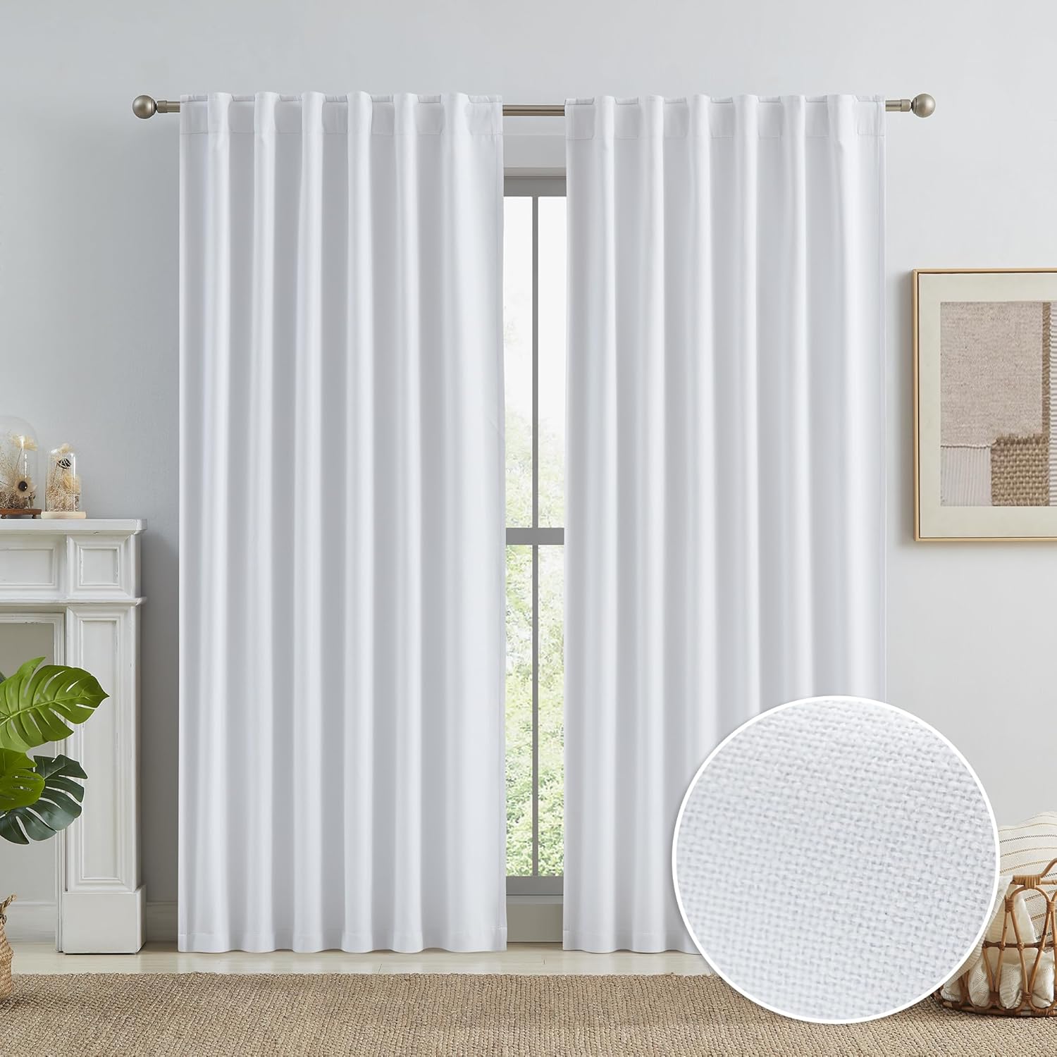 KEQIAOSUOCAI Blackout Curtains 96 Inch Long for Total Shade