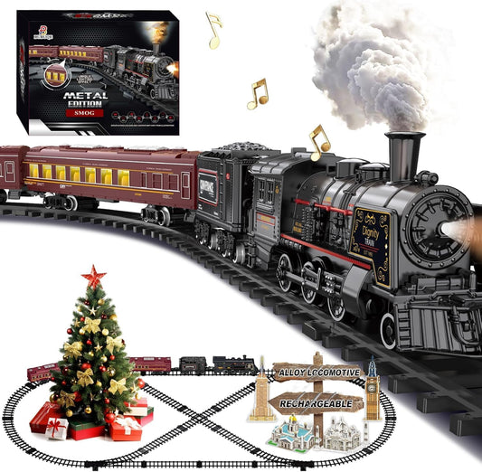 Electric Train Sets for Kids with Lights and Sounds for Fun
