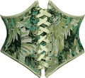 Scarlet Darkness Corset Belt for Women Floral Lace Up Underbust Adorn
