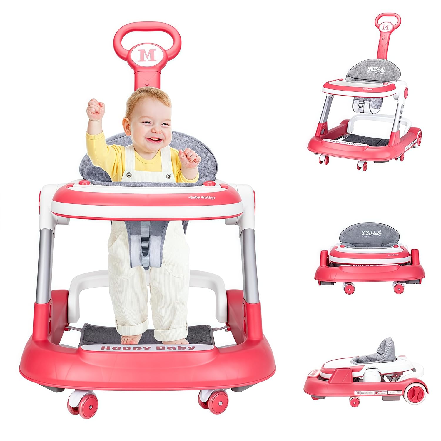 Foldable Anti-Rollover Baby Walker for Safe Exploration